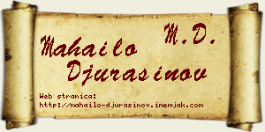 Mahailo Đurašinov vizit kartica